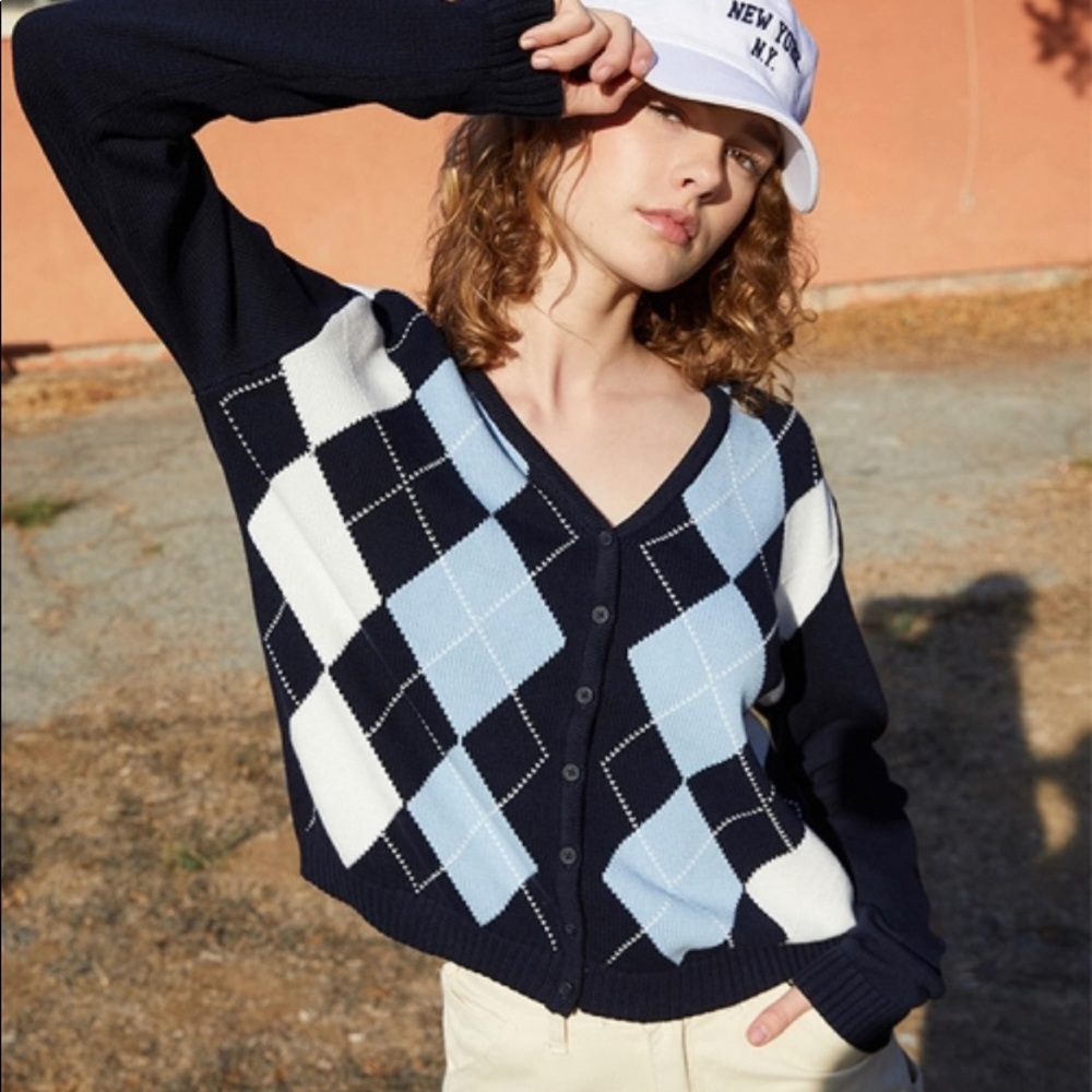 Brandy Melville Gingham Sweater Size S